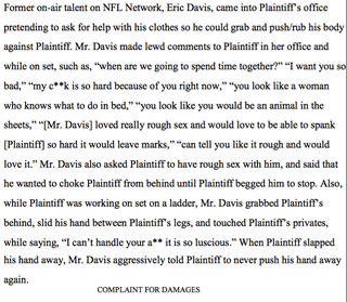 Illustration for article titled ESPN Suspends Donovan McNabb, Eric Davis After NFL Network Sexual Harassment Suit